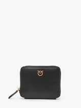 Portefeuille Love Bag Icon Leder Pinko Zwart love bag icon A0F1
