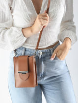 Cross Body Tas Paris Ily Leder Lancaster Beige paris ily 18-vue-porte