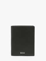 Portefeuille Smooth Leder Hugo boss Zwart smooth HLO403A