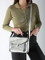 Cross Body Tas Melle George Miroir Paul marius Zilver miroir GEORGMIR-vue-porte