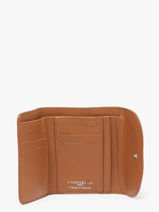 Portemonnee Leder Lancaster Bruin sierra pm 3-vue-porte