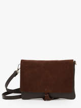 Cross Body Tas Velvet Caviar Leder Milano Bruin velvet caviar VC24114