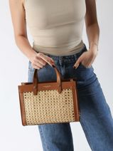Handtas Cannage Rotin Lancaster Beige cannage rotin 114-vue-porte