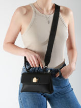 Cross Body Tas Saffiano David jones Zwart saffiano CM7211H-vue-porte