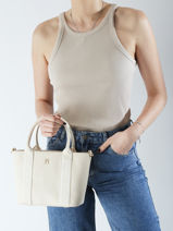 Handtas Th Logotape Tommy hilfiger Wit th logotape AW17201-vue-porte