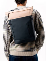 Rugzak 1 Compartiment Met 14" Laptopvak Helsinki Kapten and son Blauw backpack HELSINK2-vue-porte
