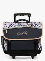 Boekentas Op Wieltjes Kind 3 Compartimenten Cameleon Blauw actual CR41