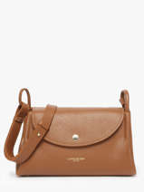 Cross Body Tas Accordeon Double Leder Lancaster Bruin accordeon double 89