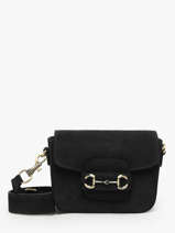 Cross Body Tas Velvet Leder Milano Zwart velvet VE260611