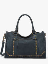 Handtassen Houston A4 Leder Basilic pepper Blauw houston BHOU22