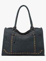 Schoudertas A4 Houston Leder Basilic pepper Blauw houston BHOU31