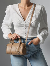 Cross Body Tas Milano Ana Leder Lancaster Beige milano ana 101-vue-porte