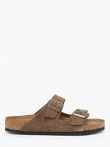Slippers Uit Leder Birkenstock Bruin men 1030863
