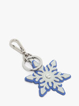 Sleutelhanger Snow Leder Nathan baume Blauw original n 719N-vue-porte