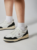 Sneakers La Vernaz Uit Leder Serge blanco Zwart men CHA2340P-vue-porte