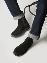 Sneakers Uit Leder Calvin klein jeans Zwart men YM01372-vue-porte