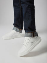 Sneakers Uit Leder Calvin klein jeans Wit men YM01296-vue-porte