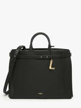 Handtas Faubourg Leder Lancel Zwart faubourg A13792