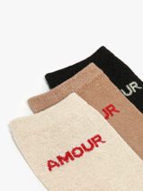 Damessokken Amour Lurex 3 Paar Pieces Veelkleurig socks women 17148222-vue-porte