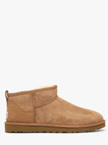 Classic Ultra Mini Boots Uit Leder Ugg Bruin men 1137391