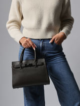 Handtas Caviar Leder Milano Bruin caviar CA24063-vue-porte