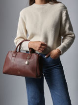 Handtassen Soft Lulu castagnette Bruin soft YAEL-vue-porte