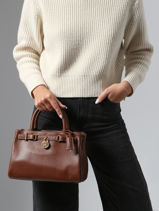 Handtas American Icon Leder Tommy hilfiger Bruin american icon AW17926-vue-porte