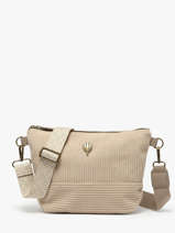 Cross Body Tas Velours Le voyage en panier Beige velours AHP239