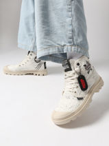 Enkellaarsjes Palladium Wit women 74497180-vue-porte