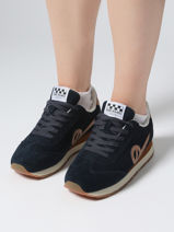 Sneakers City Run Jogger Uit Leder No name Blauw women HRVS04B9-vue-porte