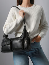 Schoudertas Soft Caramella Leder Lancaster Zwart soft caramella 7-vue-porte