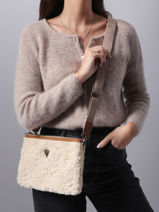 Cross Body Tas Doudou Le voyage en panier Beige doudou AHP253-vue-porte