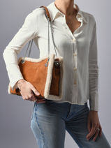 Schoudertas Bradley Lauren ralph lauren Bruin bradley 31980182-vue-porte