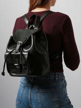 Rugzak Eclipte Leder Paul marius Zwart eclipse BAROUECL-vue-porte