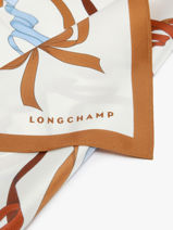 Longchamp Soie gots Sjaal Bruin-vue-porte