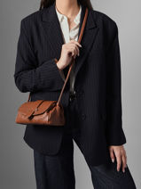 Cross Body Tas S Agnes Leder Etrier Bruin agnes EAGC205S-vue-porte