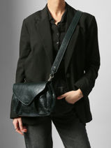 Cross Body Tas Suzon M Minuit Leder Paul marius Groen minuit SUZOMMIN-vue-porte