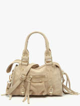 Cross Body Tas Velvet Leder Milano Beige velvet VE24092O