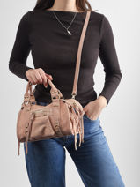 Cross Body Tas Velvet Leder Milano Roze velvet VE24093O-vue-porte