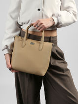 Handtas Anna Lacoste Beige anna NF5126AA-vue-porte