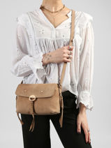 Cross Body Tas Othilia Leder Vanessa bruno Beige othilia 55V40907-vue-porte