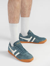 Sneakers Uit Leder Gola Blauw men CMA192HW-vue-porte