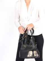 Bucket Bag M Premier Flirt Python Leder Lancel Zwart premier flirt A10529-vue-porte