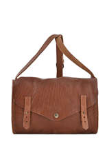 Cross Body Tas L'indispensable Leder Paul marius Bruin vintage INDISPEN