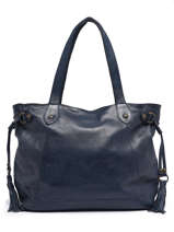 Schoudertas Cow A4 Leder Basilic pepper Blauw cow 756385