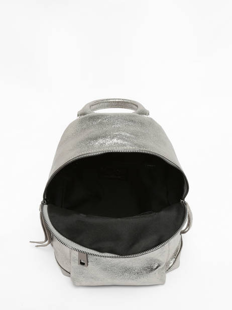 Rugzak Nine Leder Milano Zilver nine NI23066 ander zicht 3