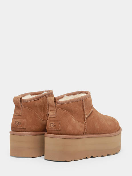 Boots Classic Ultra Mini Platform Uit Leder Ugg Bruin women 1135092 ander zicht 4