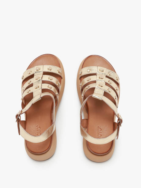 Sandalen Uit Leder Inuovo Goud women A96020 ander zicht 3