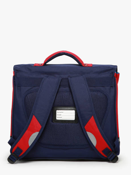 Boekentas 2 Compartimenten Snowball Blauw frenchie 46238 ander zicht 4