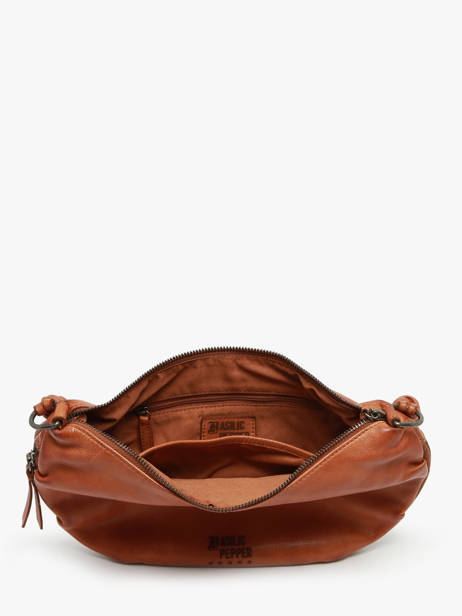 Cross Body Tas Tokyo Leder Basilic pepper Bruin tokyo BTOK02 ander zicht 3